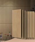 Snag This Dope 6 Pack Set Of Teak Acoustic Wall Panels That Slash Echoes And Kill Room Noise Fast Premium High Quality Polyester Sound Absorbing Pads For Creators, featuring six teak wall panels.