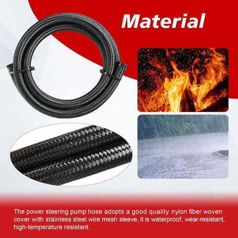 Easy Install Universal Power Steering Pump Hose Kit Return To Reservoir Hose Kit Compatible With GM LS Swap LS1 LS3 High Temp