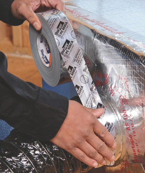 Applying Heavy Duty HVAC Duct Sealing Tape For Rigid And Flexible Ductwork In Homes Indoors And Outdoors Silver 1.88 Inch