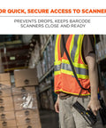 Heavy Duty Sling Style Barcode Scanner Harness With Tether Lanyard Keeps Your Scanner Close And Grab And Go Ready Drop Protection