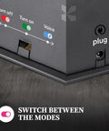 Switch panel for Eight Inch Interactive Plasma Ball Nebula Glow Globe With Touch And Sound Reactive Modes Plug In With A Six Foot Cord