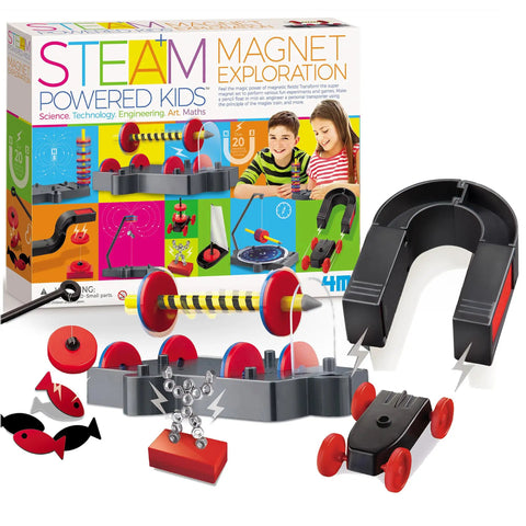 Hands-On Magnet Exploration Kit For Kids Ages 5 And Up With Magnetic Toys Wand And U-Shaped Magnet And Fun STEM Experiments