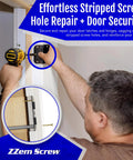 Heavy Duty 8 Pack Permanent Stripped Screw Hole Repair Kit For Door Hinges; secure repair of door latch using drill.