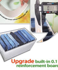 Two Pack Upgraded Closet Organizer With Handle, 9 Grid Thick Fabric Storage Box For Jeans, durable PVC and 0.11-inch board