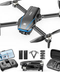 4K HD Camera Drone With Brushless Motors, Mini Foldable RC Quad With Prop Guards, controller, accessories, and carrying case
