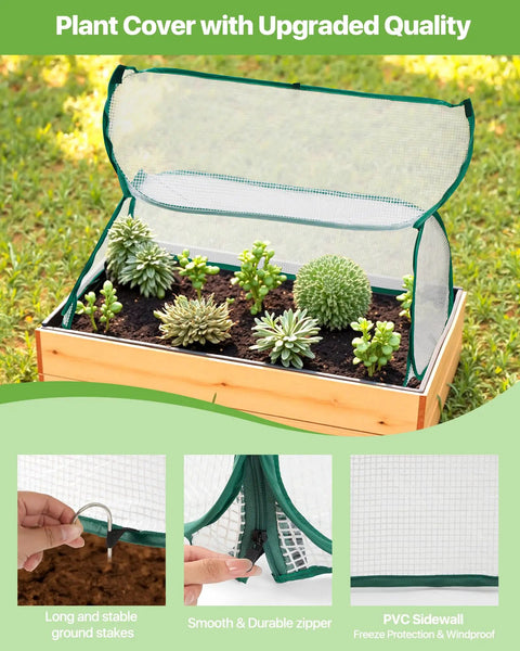 Raised Bed Garden Greenhouse Covers For Seedlings And Germination Humidity Domes With Freeze Protection And Pest Shield 2 Pack For Early Growth And Seedling Propagation