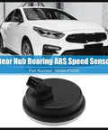 Front view of Ride Ready Rear Hub Bearing ABS Speed Sensor Cap for Kia Forte 2019 2023 and Hyundai Veloster 2019 2020, black OE 58980F0000