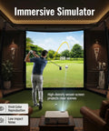 10x8 Ft Golf Practice Net With Impact Screen And Mat Beefy Steel Frame Hitting Net for Indoor Golf Simulator Training