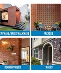 All Brick And Mortar Surfaces Sealer That Penetrates Deep To Repel Rain And Moisture Like A Pro on various brick applications
