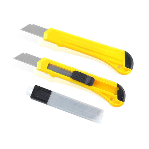 Heavy Duty Art Knife Plus With 15 Blades For Cutting Crafts And Raw Materials 18mm Utility Knife Set For Fabric Leather And Upholstery