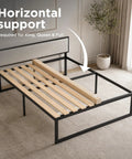 Queen Bunkie Board 60X80 Heavy Duty Wooden Slats For Bed Frame Reinforcement with horizontal support and sturdy design.