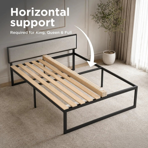 Queen Bunkie Board 60X80 Heavy Duty Wooden Slats For Bed Frame Reinforcement with horizontal support and sturdy design.