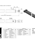 Cross Tube Hydraulic Cylinder With 2 Inch Bore And 6 Inch Stroke Double Acting Beefy Steel Welded Design Delivers Up To 3000 PSI 1.25 Inch Rod Diameter SAE Port Retracted 14 Inches Extends To 20 Inches For Heavy Duty Lifting diagram