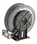 Automatic Stainless Steel Hose Reel With Swivel Joint For 20 Meter Pressure Washer Line wall mount design with heavy duty build.