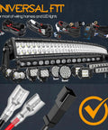 Hassle Free Universal Wiring Harness With Deutsch Dt Connectors And Dtp Adapters 2 Pin Wire Extension Kit shown with LED lights and wiring.