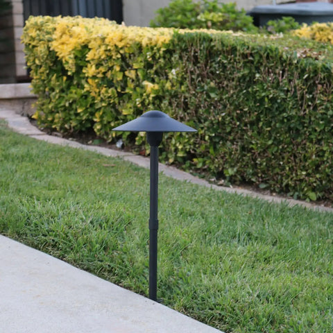 Low Voltage 12V G4 LED Landscape Path Lights Waterproof Outdoor Garden Lamps With Replaceable Warm White Bulbs Black Finish 2 Pack