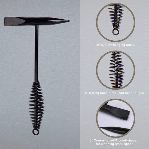 11 in chipping hammer with pointed tip and spring handle for 8 Inch MIG Welding Pliers Set For Spatter Removal And Wire Brush