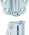 Adjustable Self-Closing Door Hinges for Storm and Screen Doors 2-3/4 Inch Zinc Plated V650ZP, side and front view