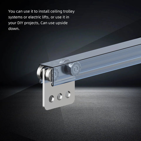 Four Wheel Trolley Assembly Rollers With Four Bearings For One And Five Eighths Inch Wide Strut Channel, side view