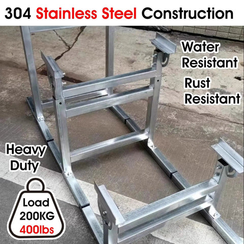 No Fuss Adjustable Conveyor Stand Brackets Heavy Duty Stainless Steel Unloading Roller System Supports Quick Set Dock Leveling Legs For Warehouse Lines 6 Pack 440 Lb Capacity