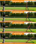 Portable Baseball Rebounder Net For Quick Pro Grade Returns With Four Adjustable Angles For Ground Balls, Fly Balls, Fastballs And More, 4 By 4.5 Ft Practice Tool For Baseball And Softball Training, Orange