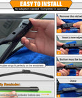 Easy install guide for Must Have All Season Windshield Wiper Blades Set For Subaru Crosstrek Impreza 2018 2023