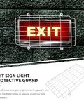 Wall Mount Exit Light Guard And Emergency Sign Shield Rugged Iron Cover For LED Exit Signs Wire Cage Protector