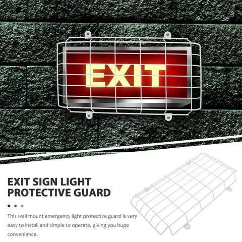 Wall Mount Exit Light Guard And Emergency Sign Shield Rugged Iron Cover For LED Exit Signs Wire Cage Protector