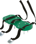 Three Buckle Lawn Aerator Shoes With Adjustable Straps For Real Yard Work, 13 Spikes, Each 2 Inches Long, Zinc Alloy Buckles
