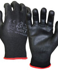 Extra Large Black Work Gloves With A Nasty Grip And Badass Flexibility In This Pack Of 12, featuring PU coated palms for secure handling.