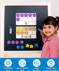 Child using Magnetic Ten Frame Set With Colorful Counters And Dry Erase Markers For Hands On Math Manipulatives Montessori Inspired Learning Gift