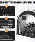 39.4 Inch Wider All Weather Outdoor Storage Shed Tent For Bikes And Motorcycles with waterproof fabric and bike storage