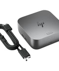 Universal 13 In 1 Thunderbolt 4 Docking Station With 280W Power Delivery For Macbook Pc And Laptop Hella Versatile Multiport Hub shown with a connecting cable.