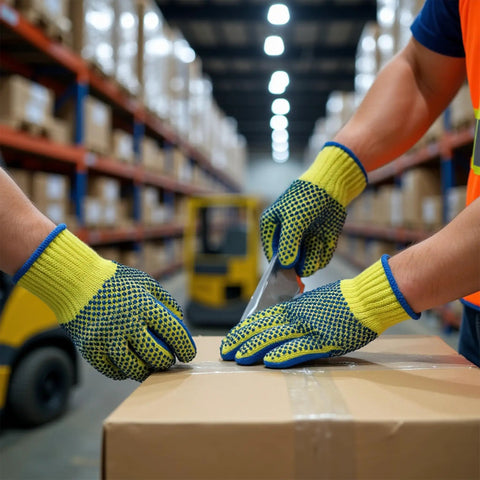 Yellow Medium Kevlar Knit Cut Resistant Work Gloves For Tough Jobs ANSI Rated Hand Protection From Glass Sheet Metal And Sharp Objects