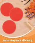 Rock Solid 2000 Grit Orange Nylon Sanding Discs With Hook Loop Design For Wood Polishing Metal Car Repair And Dry Sanding Projects Made Easy, three round discs.