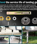Power Landing Gear Repair Kit For 5th Wheel RV Follow Leg Replacement with durable components for stable leveling.
