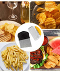 Two-piece crinkle cutter set with ergonomic handles for crinkle-cut fries and vegetables, Amazon