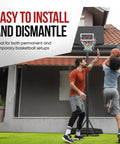Heavy Duty Basketball Hoop Anchor Tie Down Kit for Secure Court Setup, easy installation, outdoor play scene
