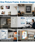 4 Pack Sublimation Glass Photo Blanks 11.8 Inch Long and 7.87 Inch Wide Wall Mount Frames in various settings for display