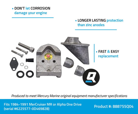 Marinized V8 Distributor Cap Kit with brass inserts, PBT PET blend housing, fast install guide, fits MerCruiser V8 engines.