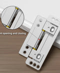 Ultra Thin Concealed Door Hinges 2 Pack For Secret Doors Invisible Hinges That Are Adjustable Quiet And Smooth Hidden Door Hardware