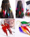 120 Pcs 5 To 7 Inch Rooster Saddle Feathers Bulk For Crafts And DIY Projects in colorful feather hair accessories and earrings