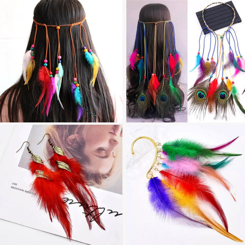 120 Pcs 5 To 7 Inch Rooster Saddle Feathers Bulk For Crafts And DIY Projects in colorful feather hair accessories and earrings