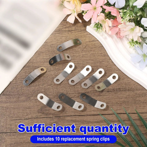 10 Pack Stainless Steel Pop Up Clevis Clips For Sink Stopper Linkage Mount Tub Drain Assembly Replacement Clips Durable Reliable No Fuss Install Plug And Play For Kitchen And Bathroom Sinks, 10 silver clips
