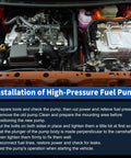 Engine bay showing installation of GDI High Pressure Fuel Pump HPFP For Chevrolet Silverado 1500 Tahoe Suburban GMC Sierra 1500 Yukon