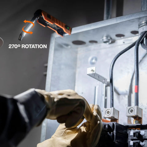 Foldable Handheld Work Light With 500 Lumen LED USB C Rechargeable, shown in workshop, highlighting 270-degree rotation.