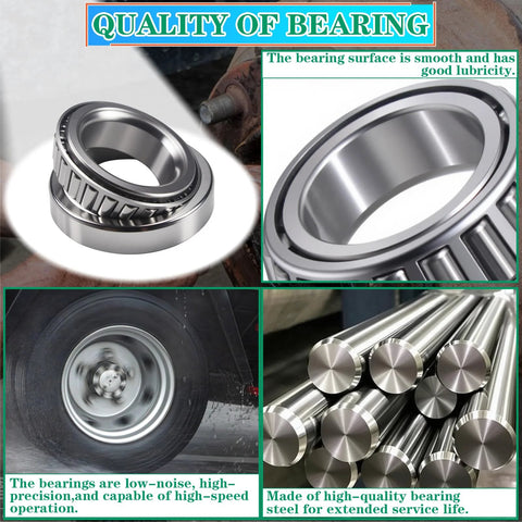 OZISENS boat trailer bearing kit for 1-3/8 to 1-1/16 spindle, 3500 lb capacity, includes grease seals and dust caps