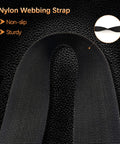 Close-up of black nylon strap texturing in Shotgun Sling With 15 Shell Holder For 12 Gauge Beefy Durable Rifle Sling