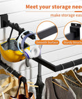 Slatwall Display Accessories Kit With U Shaped Tubing Hang Rails And Waterfall Hooks For Clothing Retail Includes Four 24 By 12 Inch Hang Rails And Eight 12 Inch Six Ball Hooks Pro Grade Steel With Black Powder Coat Supports Up To 30 Lbs.
