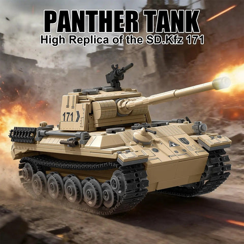 Panther Tank WW2 Military Building Set With 937 Pieces Ultra Detailed Collectible German PzKpfw V Army Model Kit To Build And Display